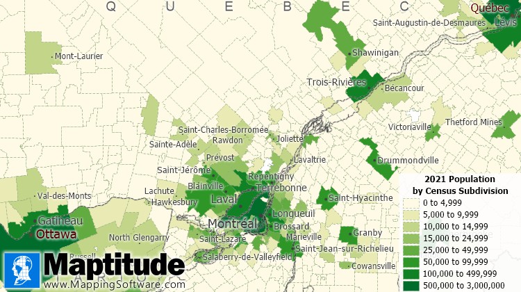 Maptitude Canada Mapping Software