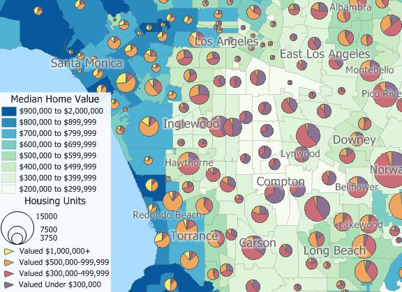 Creating heat maps and chart maps with Maptitude