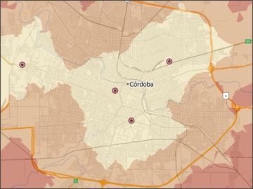 Maptitude de software mapas geograficos: conducir en tiempo mapa