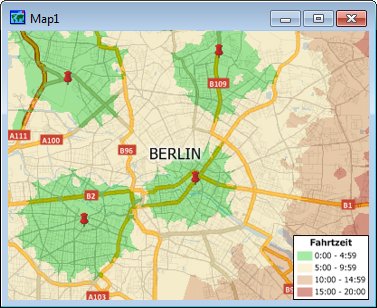 Fahrtzeit (Maptitude geografisches informationssystem)