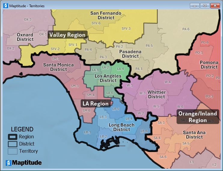 Territories with balanced populations