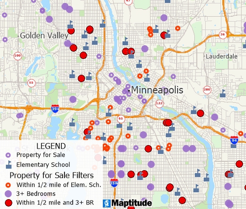 Filter features by geographic attributes, conditions, or a combination of the two