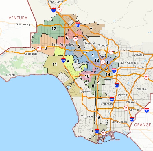 L.A. City Council Districts