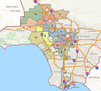 Maptitude L.A. City Council Map