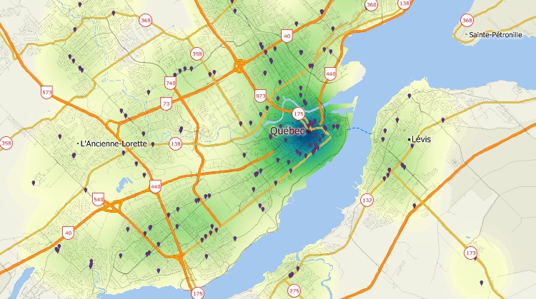 Identify geographic clusters and hot spots in Canada
