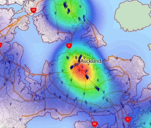 Create heat maps showing over and underserved areas