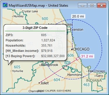 Maptitude map of MapPoint similar features
