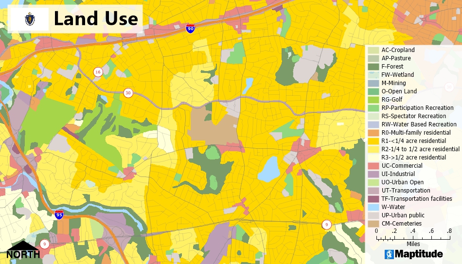 Maptitude primary use zoning map