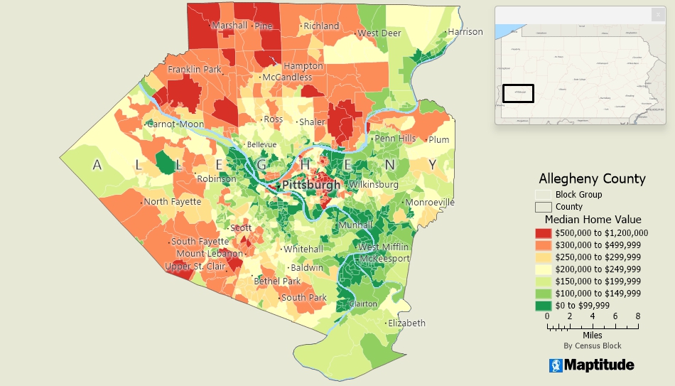 Maptitude masked map