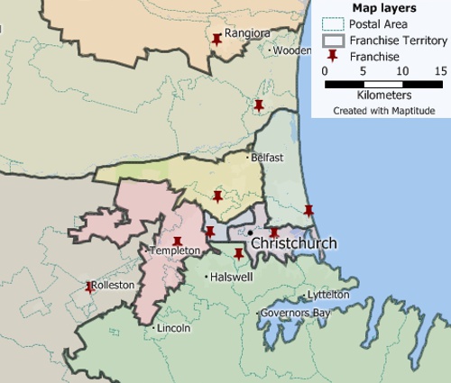 Build custom sales territories and districts