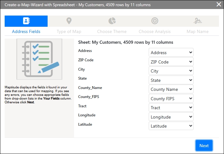 Maptitude Online geocoding options