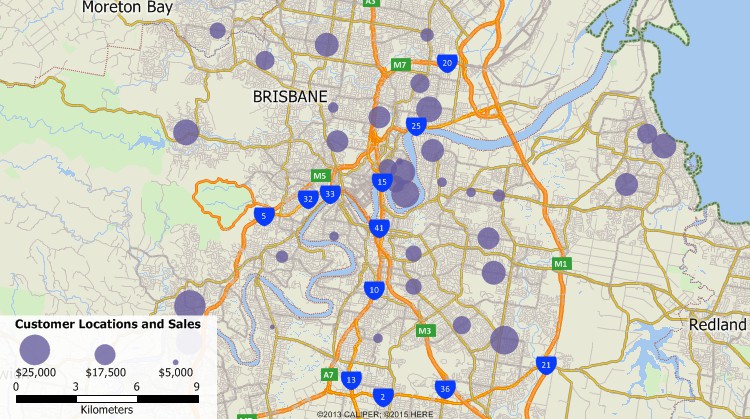 Geocode your customer data with Maptitude Australia business mapping software.