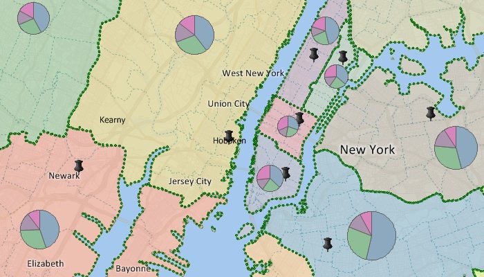 Territory mapping tools can create custom territories based on areas, proximity, or drive time 