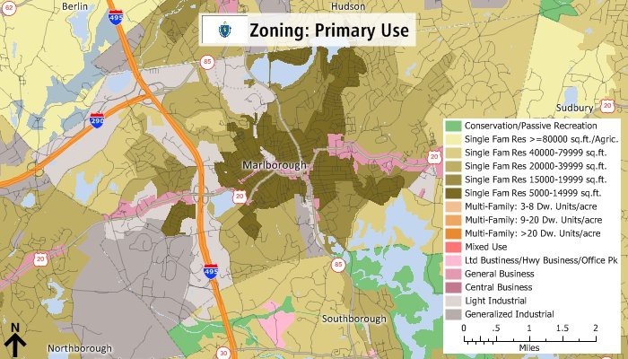 Maptitude primary use zoning map