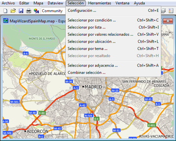 Maptitude programa para hacer mapas geográficos con menús en español