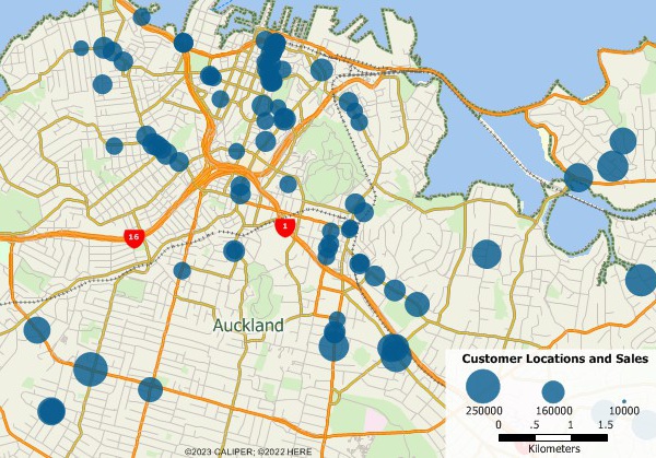 Geocode your customer data with Maptitude New Zealand business mapping software.