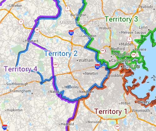 Maptitude Alignstar replacement can cluster and organize features into compact groups