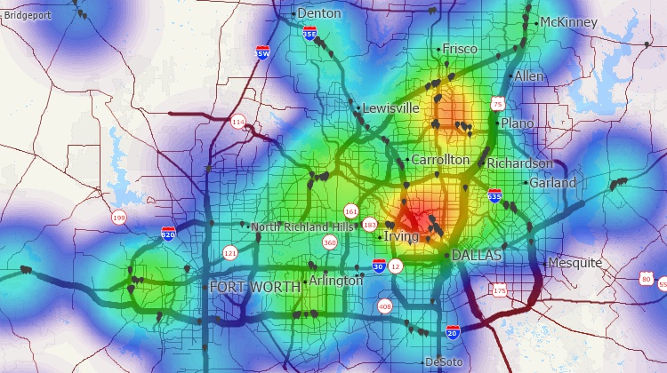 Maptitude real estate mapping software heat map analysis