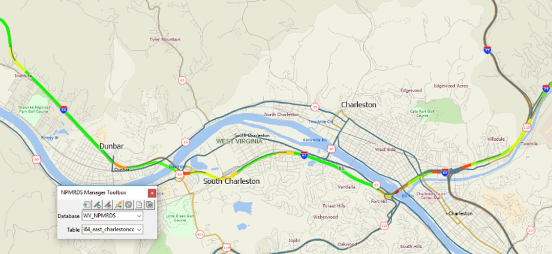 TransCAD 9 Corridor Map