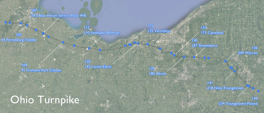 TransModeler Ohio Turnpike corridor
