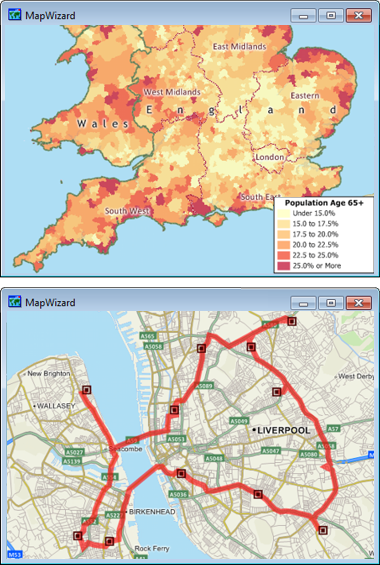 Sample Maptitude United Kingdom Maps
