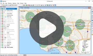 Watch a tutorial video on creating circular buffers with Maptitude
