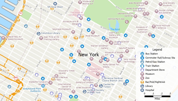 what is a map: example of reference map showing sales by ZIP Code