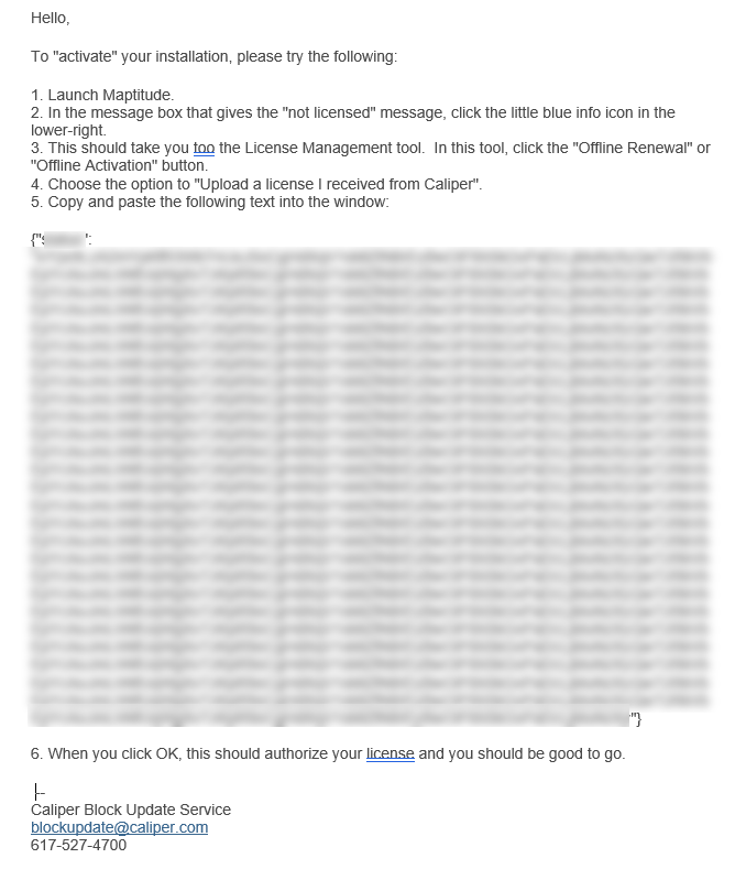 Activation code email