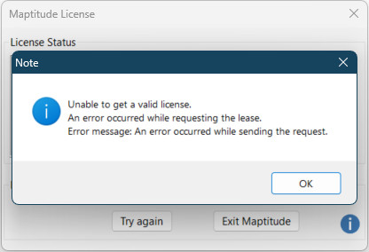 Unable to get a valid license