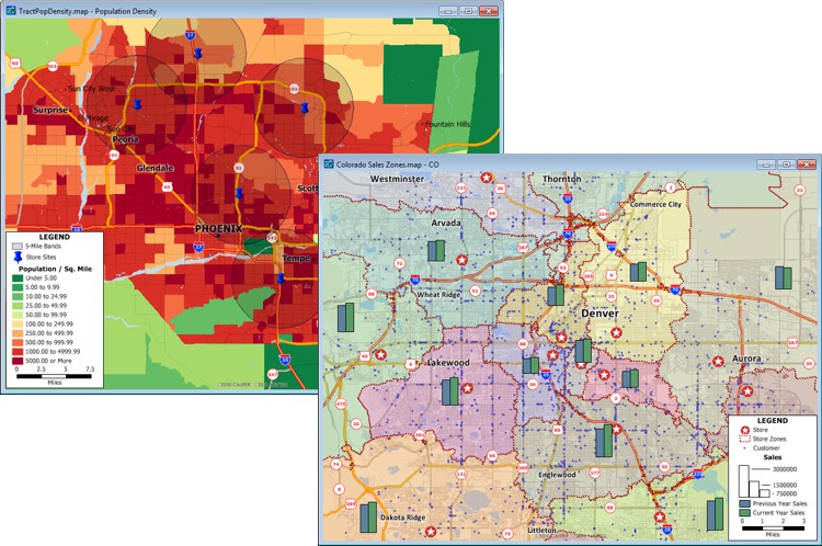 Population density and sales zones