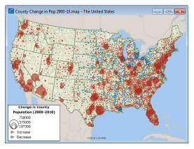 US population change map 2000-2010
