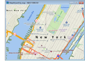New York City map with different types of labels
