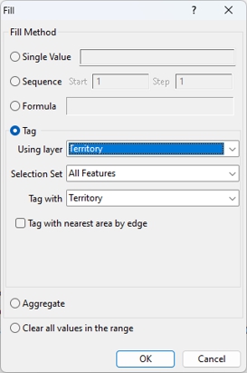Fill method dialog box