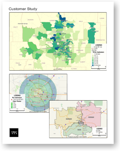 Three thematic maps of customer