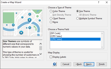 Create-a-Map Wizard theme options
