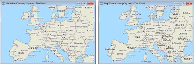 Map with label overlap prevention