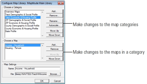 Configure Map Library dialog box