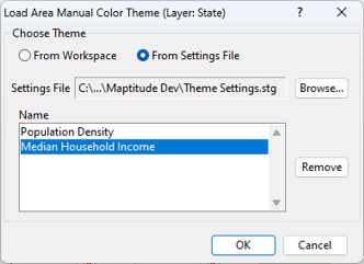 Load Area Manual Color Theme
