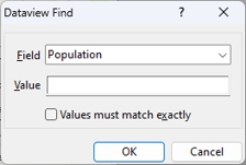 Dataview Find dialog box