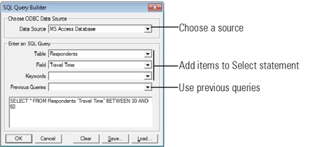 SQL Query Builder dialog box