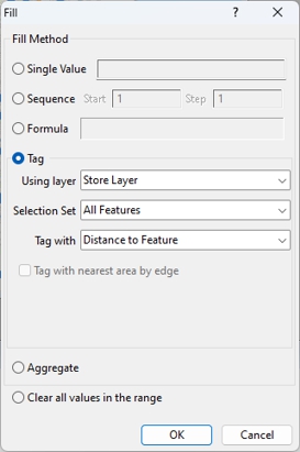 Fill dialog box options