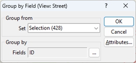 Group by Field dialog box