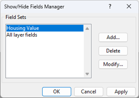 Show Hide Fields Manager Dbox