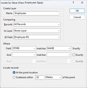 Locate by Value dialog box