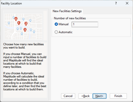 Facility Location client settings