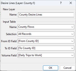 Desire Lines dialog box