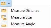 Measurement tools drop-down menu