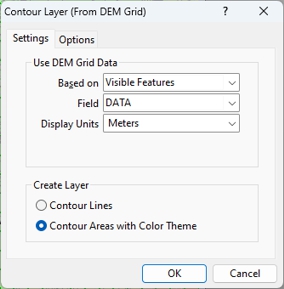 Contour dialog box