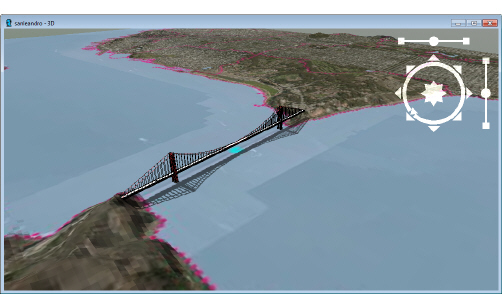 3D map with bridge model