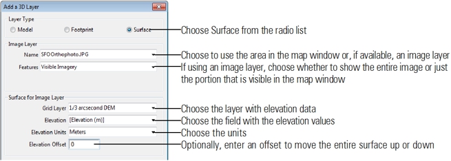 Add 3D Layer dialog box